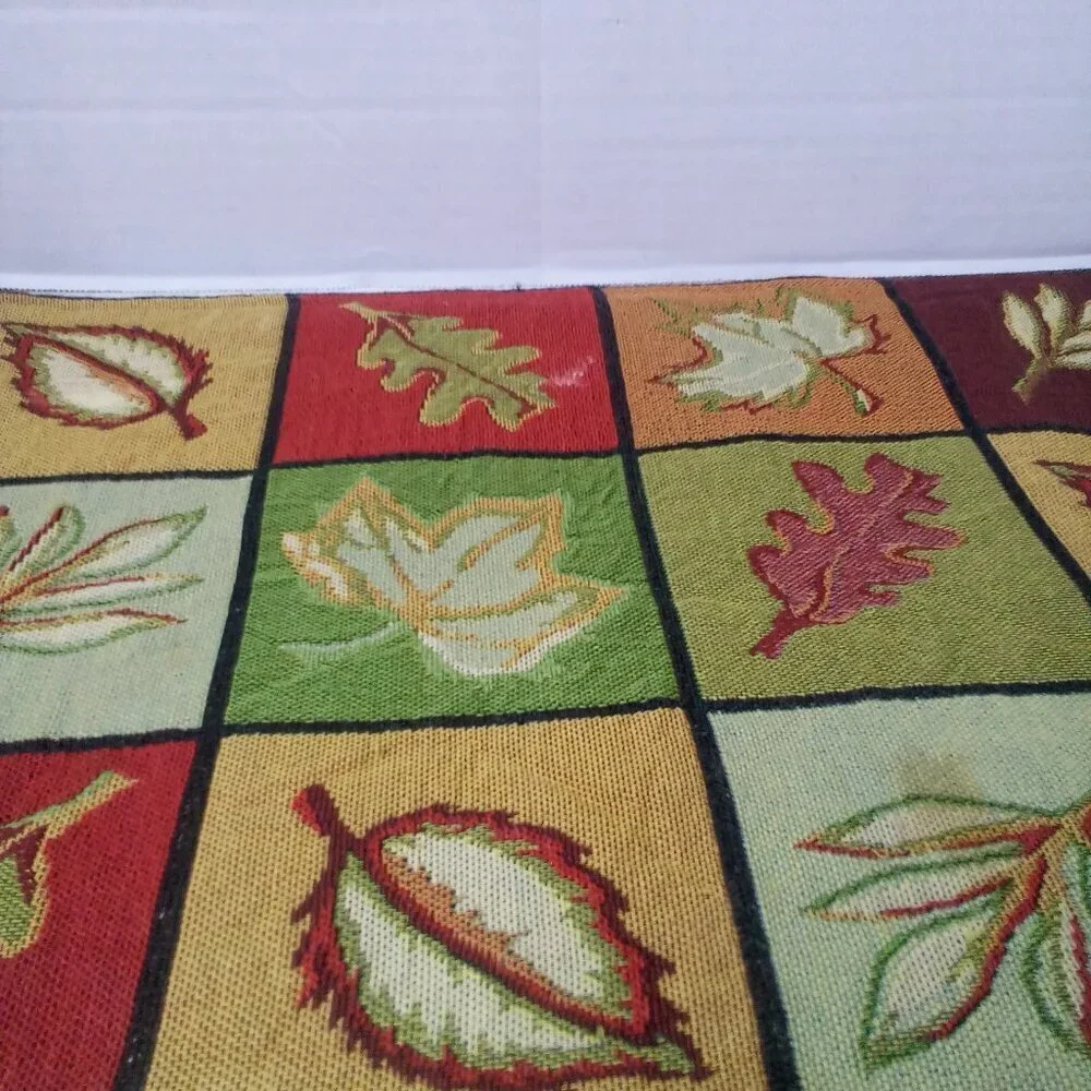 Lot of 4 Placemats Fall Leaves Autumn Tapestry Patchwork